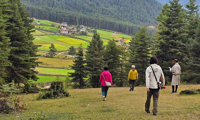 華人遊客不丹合影